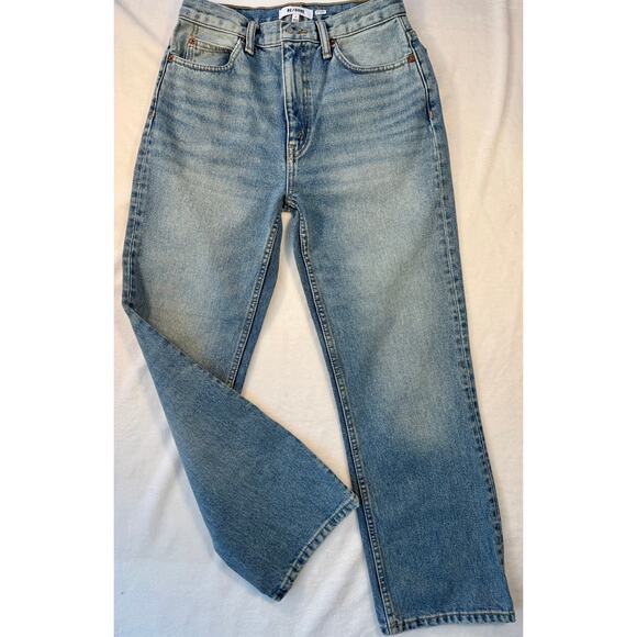 RE/DONE Denim 70s Straight Jeans High Rise Non Stretch Light Wash 27 4 6 - Picture 2 of 11